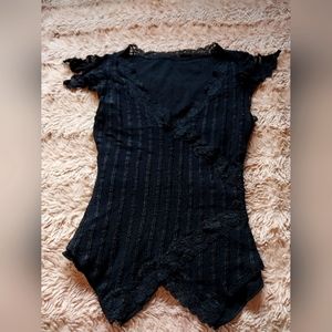 Lace stretch sexy top small